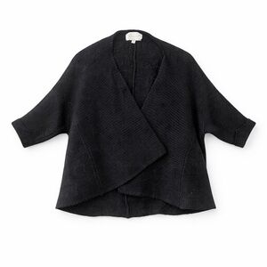 Brochu Walker Cocoon Wrap Cardigan OS | Cropped Draped Knit | Made in Peru